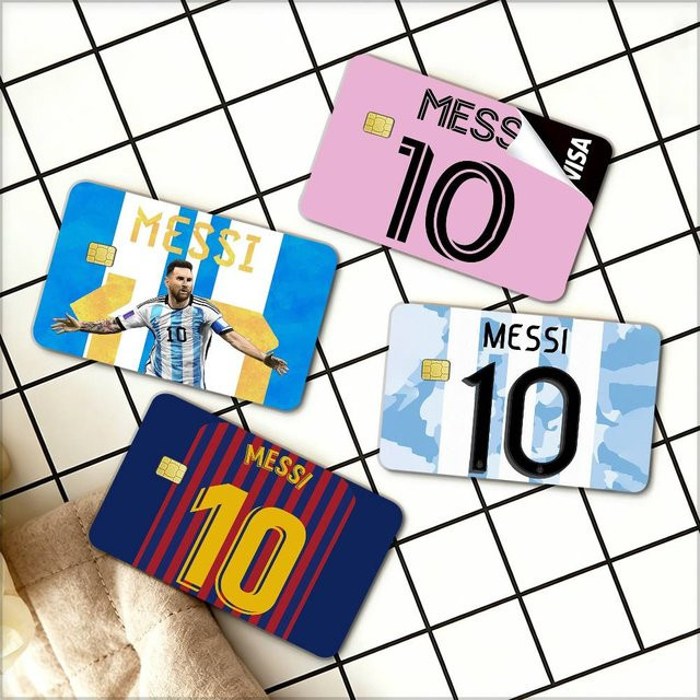 Wasserdichter Kreditkarten-Aufkleber mit Lionel Messi Design in Multicolour - Bild 1