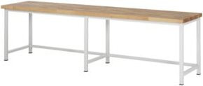 Rau Werkbank höhenverstellbar aus Stahl und Holz in Braun, B/T/H: 300 x 70 x 84-104 cm - Bild 1