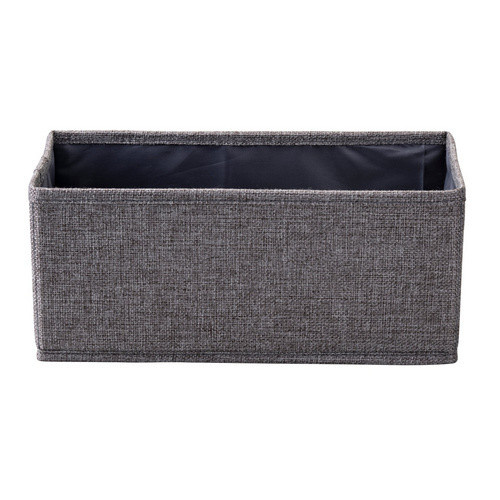 Fackelmann Aufbewahrungskorb FM Körbchen aus Textil, grau, faltbar, B: 28,0 cm, T: 13,0 cm, H: 12,0 cm - Bild 2