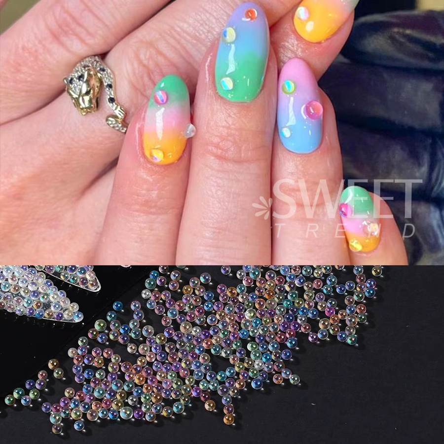 Sweet Trend Nagelkunst-Schmuck, Regenbogen-Kristall, 12 Gitter - Bild 3