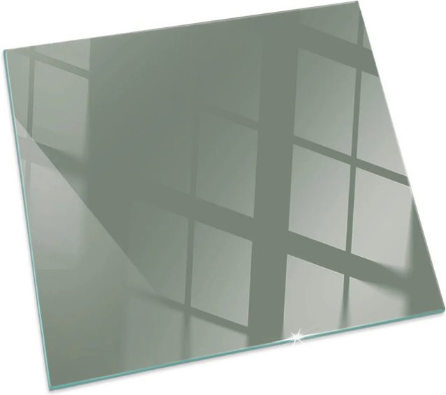 Tulup Funkenschutzplatte aus Glas für Kamin und Öfen, Grün, B/T: 50 x 50 cm - Bild 1