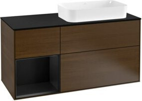 V&B Waschtischunterschrank Finion in Walnuss, Breite: 120 cm, Tiefe: 50,1 cm, Höhe: 50,1 cm - Bild 1