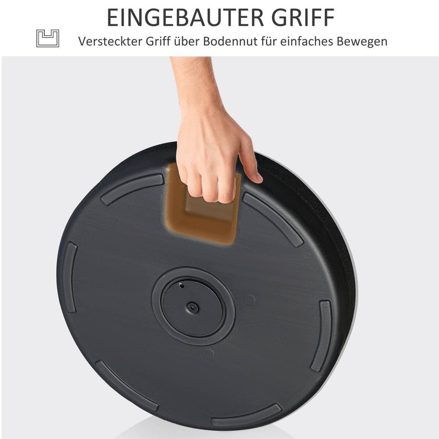 Outsunny Sonnenschirmständer aus HDPE und Stahl in Schwarz B: 51 cm, T: 51 cm, H: 30,5 cm - Bild 3