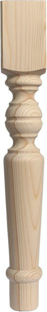 Rustikaler Tischfuß aus Buche von Dieda in Braun und Beige, Höhe: 40 cm - Bild 1