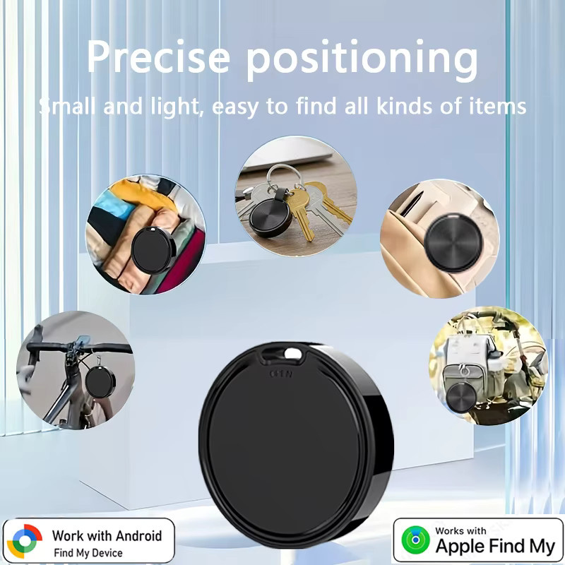 Mini-Bluetooth-Tracker für Android mit Google Find My Device Unterstützung, GPS-Locator als Smart Tag für Schlüssel, Geldbörse und Haustiere, Schwarz - Bild 4