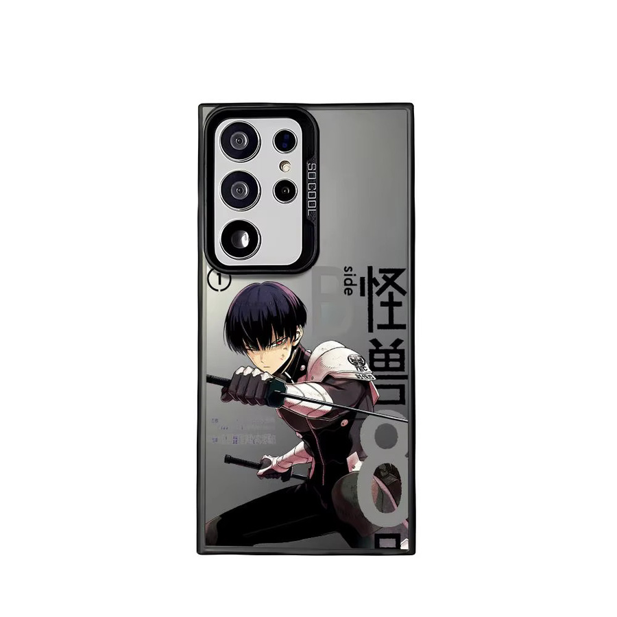 Anime Kaiju No 8 Handyhülle aus Silikon für Samsung Galaxy S25 Edge S24 S23 S22 S21 S20 Ultra in Bunt und Silber - Bild 4