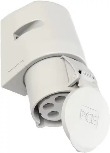 PC Electric CEE Wandsteckdose 32A 5polig IP44 Weiß - Bild 1