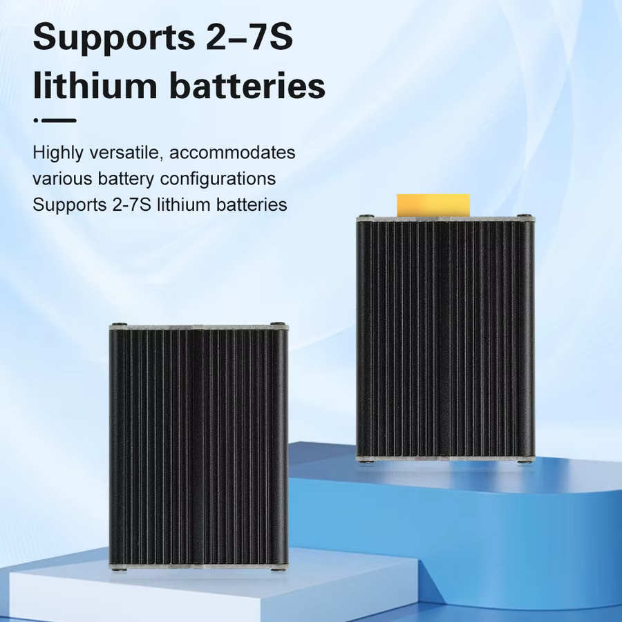 100W Schnelllademodul mit USB Typ-C und XT30 XT60 Anschlüssen für Lithium-Eisenphosphat-Batterien in Schwarz - Bild 3