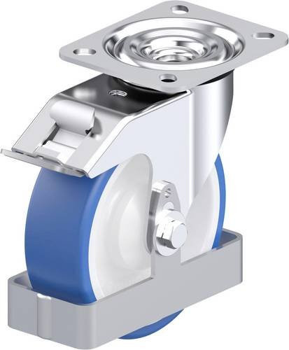 Blickle L-POTHS 125KA-FI-FS Stahlblech-Lenkrolle aus verzinktem Stahl mit Rad-Durchmesser 125 mm und einer Tragfähigkeit von 250 kg - Bild 1