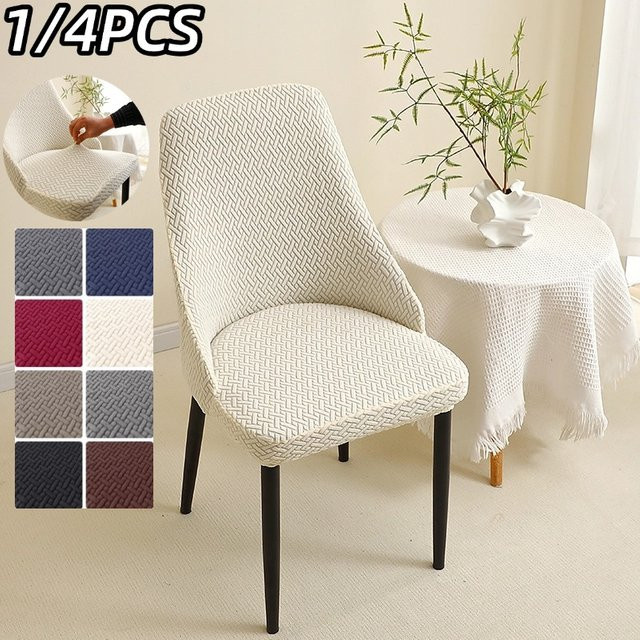 Yupartex Jacquard-Esszimmerstuhlbezüge in Grün mit elastischem Band für kleine Armlehnen - Bild 1