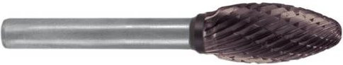 Exact 72413 Frässtift Hartmetall Spitzbogen in Silber, Länge: 65 mm, Schaftdurchmesser: 6 mm - Bild 1