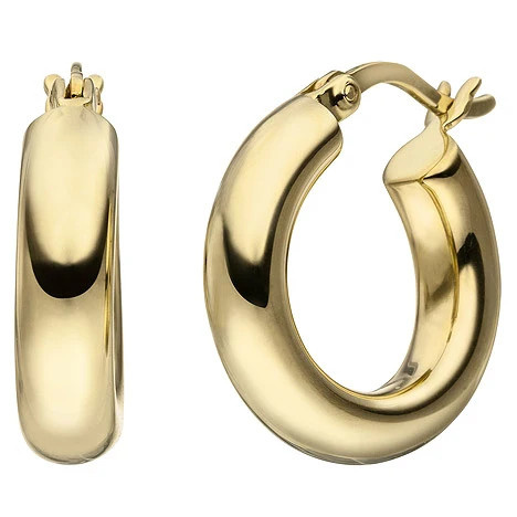 Colfem Creolen 925 Sterling Silber, gold vergoldet, Ohrringe - Bild 1