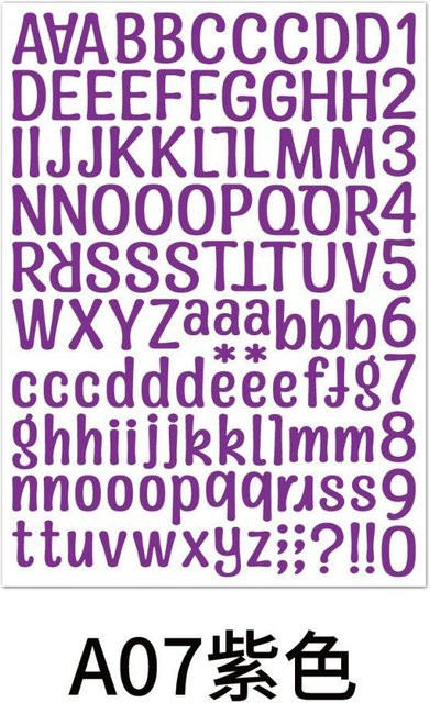 2er-Set bunte Buchstaben- und Zahlenaufkleber von Binchi Outdoor Product in Multicolour und Purple aus Kunststoff für Briefkästen, Türen und Schilder - Bild 1