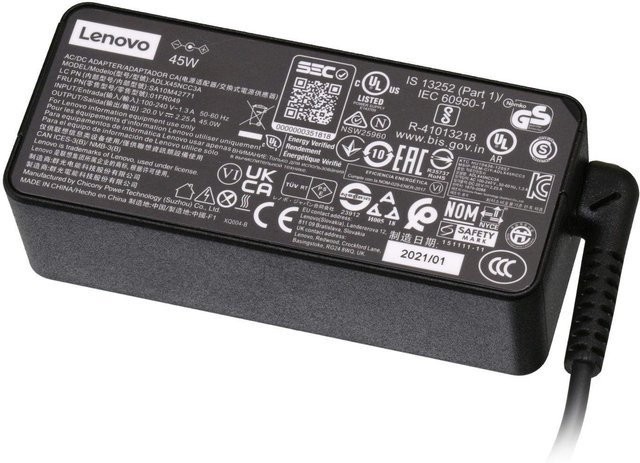 Lenovo Netzteil 45W, 20VDC, Schwarz, Barrel Plug (5A10W86291) - Bild 1