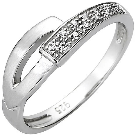Colfem Ring 925 Silber, Zirkonia, Damen, Ringgröße 52 - Bild 1