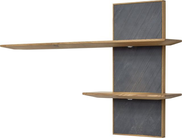 Wandbord MONDO DANORA PLUS aus Massivholz Asteiche in Braun, B/T/H: 109 x 22 x 75 cm - Bild 1