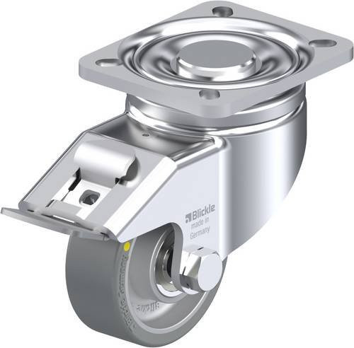 Blickle Lenkrolle LH-ALTH 80K-FI-AS mit Feststeller in Silber und Grau, Rad-Durchmesser: 80 mm, Tragfähigkeit: 200 kg - Bild 1