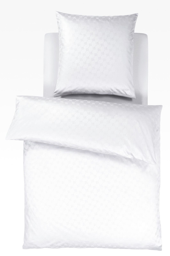 JOOP! Bettwäsche-Set Cornflower 4020 Weiß Mako-Satin mit Kissenbezug 40 x 80 cm - Bild 1