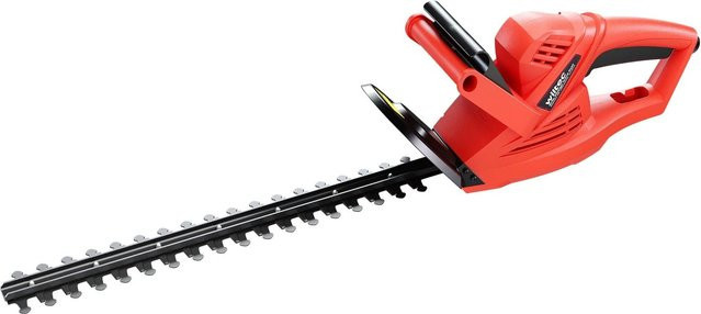 Wiltec Elektrische Heckenschere 520W mit Reciprocating-Schnitt für Hecken und Sträucher in Orange, Schwarz und Rot - Bild 1