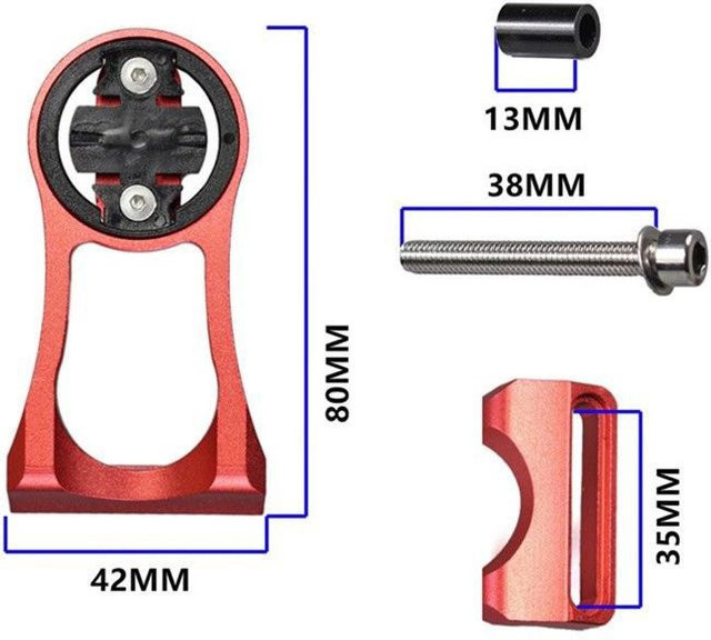 Fahrradhalterung Front Halterung Set für Garmin Edge und GoPro FK88 in Schwarz - Bild 1