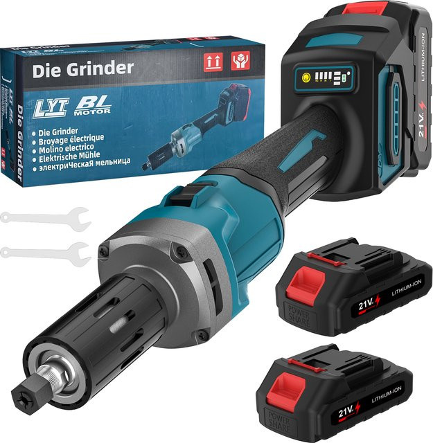 Makita kabelloser bürstenloser Stabschleifer mit 2000 W und 4 Geschwindigkeitsstufen, 35.000 U/min, passend für 18 V Akku, Blau - Bild 1