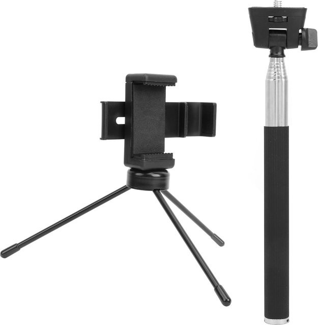 Igeteck Stativ und Selfie-Stick Set mit Handyhalterung in Schwarz, passend für OSMO Pocket - Bild 1
