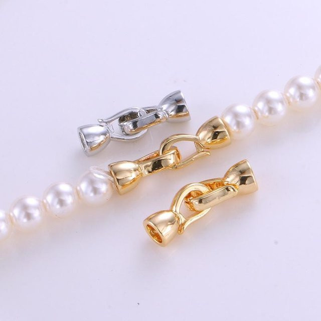 Velishy Perlenketten-Verbinder Verschluss, 18K Vergoldet, Unisex - Bild 1