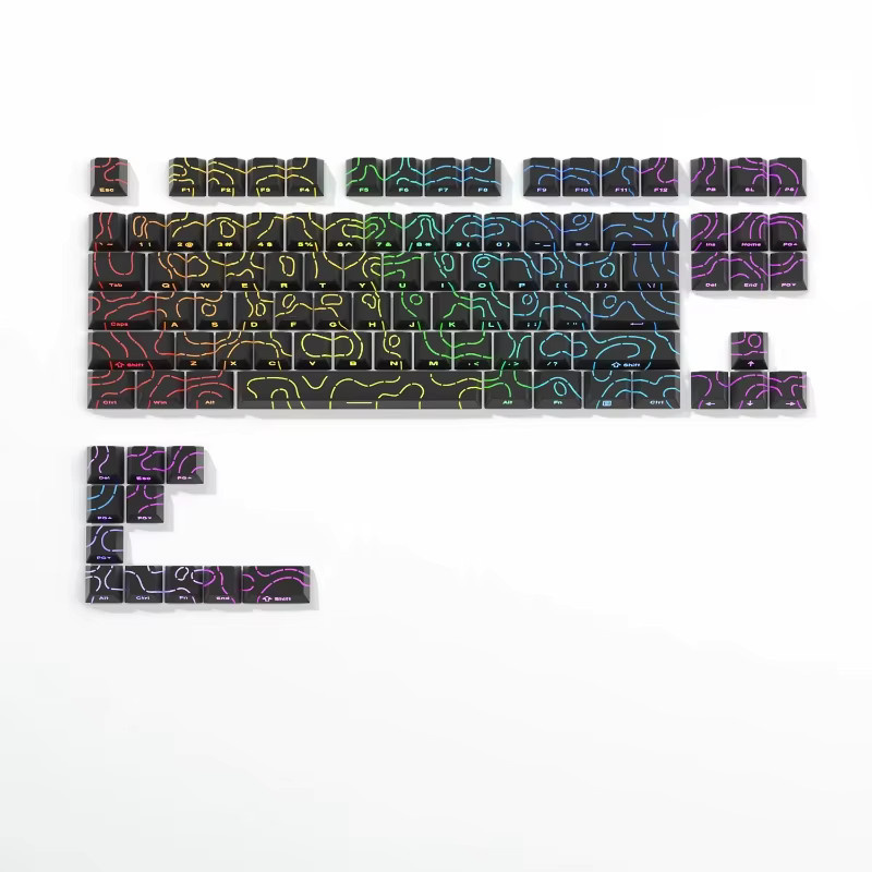Contour 4.0 Seitengravierte Tastenkappen aus PBT in Weiß für mechanische Gaming-Tastaturen mit Magnetschaltern, 97 Tasten, Transluzent - Bild 3