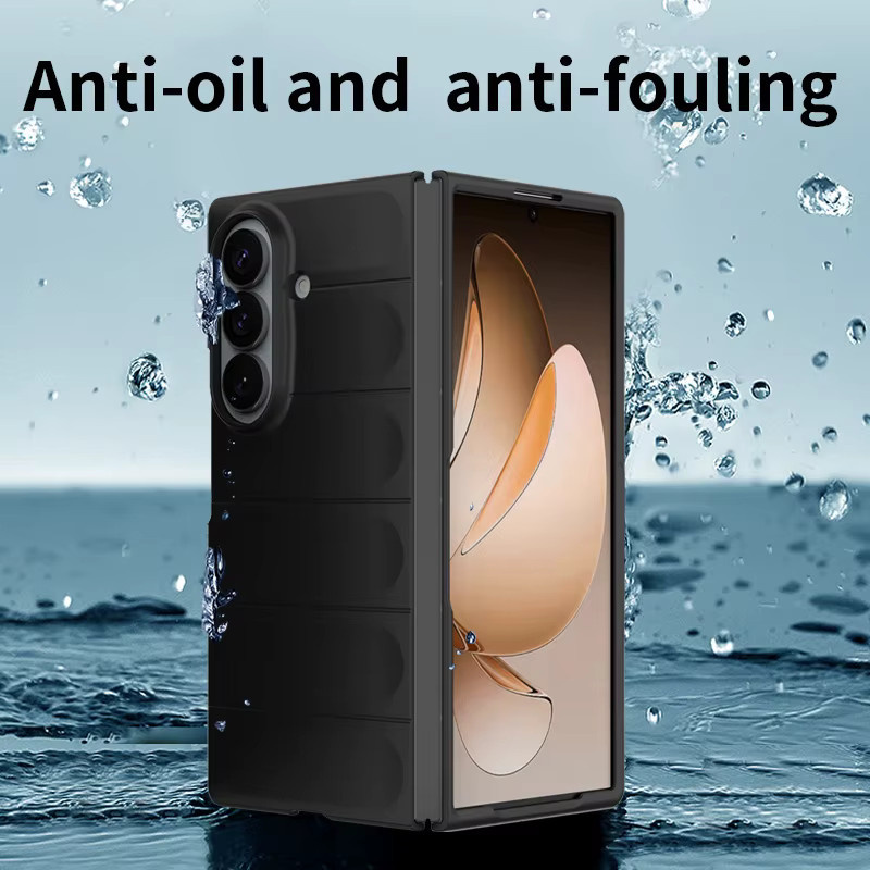 Robuste Silikon Handyhülle mit Anti-Sturz-Schutz für Samsung Galaxy Z Fold (Modelle 3 bis 8) in Schwarz oder Grau - Bild 4
