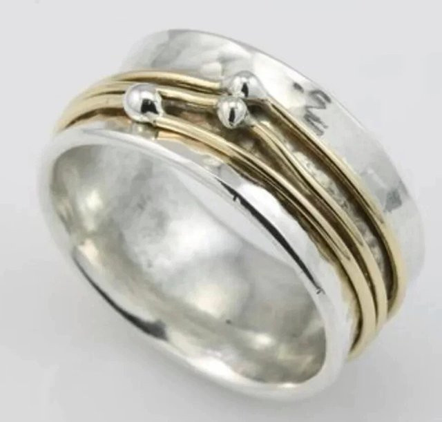 Huitan Ring, Bicolor, Silber, Damen - Bild 1