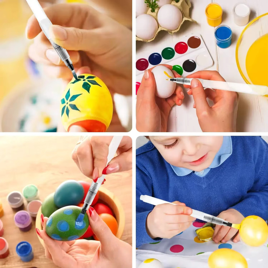 Kissbuty 3/6-teiliges Aquarell-Pinselstift-Set mit nachfüllbaren Markern für Künstlerbedarf - Bild 3