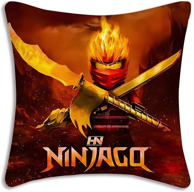 Ninjago Kissenbezug von ZX Blanket mit Cartoon-Print, kurzplüschig und doppelseitig bedruckt, B/T: 40 x 40 cm, Multicolour - Bild 1