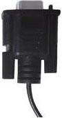 Datalogic RS-232 Kabel CBX800 mit 25P männlichem Anschluss und externer Stromversorgung, Schwarz, Länge: 3,66 m - Bild 1