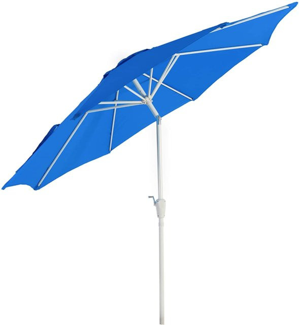 MCW Sonnenschirm Asti neigbar aus Polyester und Alu in Blau mit Ø 3 m - Bild 1
