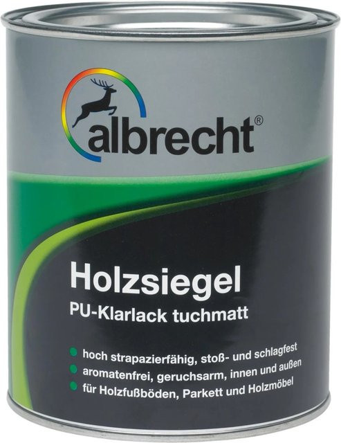 Albrecht Holzsiegel PU-Klarlack Transparent tuchmatt 2,5 l - Bild 1