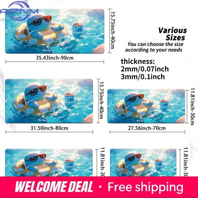 Potdemiel Pokémon Gaming-Mauspad Squirtle Pool Party in Multicolour - Bild 1