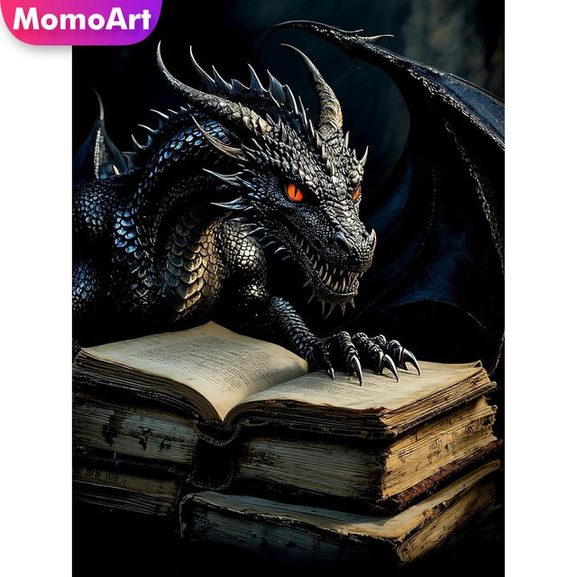 Momoart DIY Diamant Stickerei Dinosaurier und Drache als Acryl Mosaik Set für die Tischdekoration B/H/T: 30 x 20 x 20 cm - Bild 1