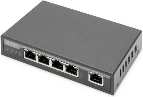 Digitus DN-95128-1 4-Port Gigabit PoE Extender 4PPoE Repeater in Schwarz - Bild 1