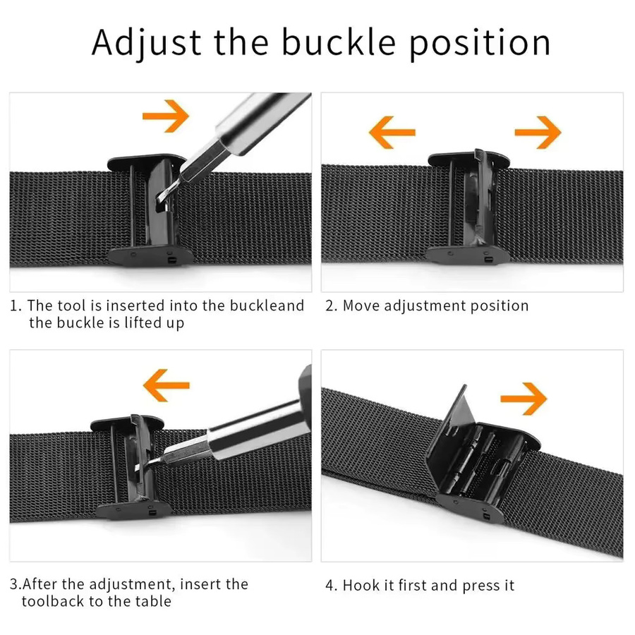 DAINU Uhrenarmband Edelstahl, Schwarz, Unisex, für Fitbit Versa 4/3/Sense/Sense 2 - Bild 2