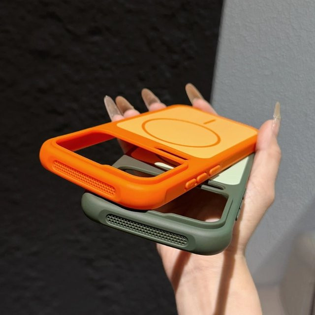 Hit Color Magnetische Ladehülle für Xiaomi Mi 14 15 17 Pro Max in Grau mit Mikrofaserfutter und stoßfestem Acryl-Schutz - Bild 1