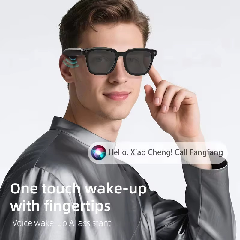 XMSJ Smarte KI-Brille mit HD-Kamera, Bluetooth, Sprachanruf und Übersetzungsfunktion, wasserdicht, in Schwarz oder Weiß - Bild 4