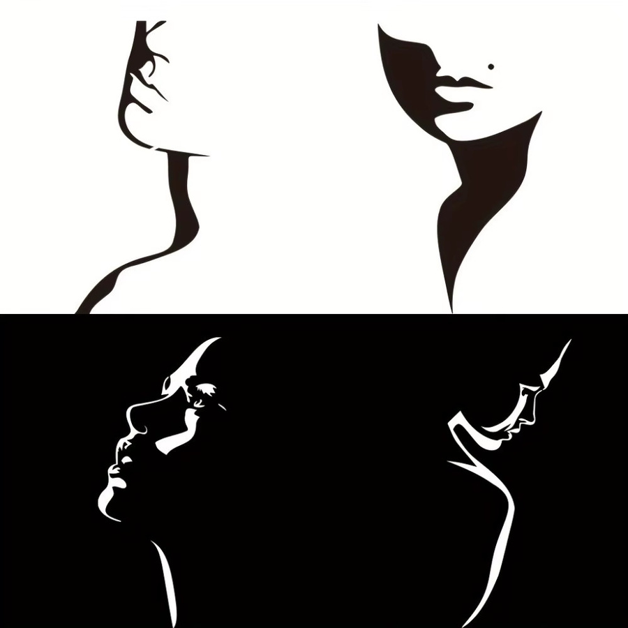 4-teiliges Set A4 Moderne Gesichtslinien-Malschablonen aus Kunststoff für abstrakte Porträt-DIY-Projekte auf Holz, Stoff oder T-Shirts - Bild 4