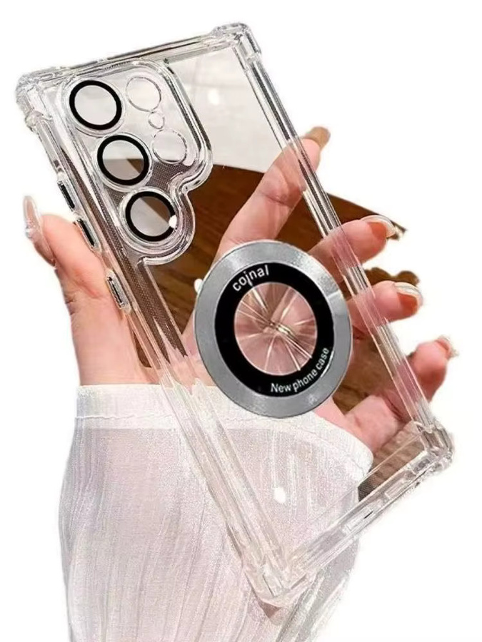 Samsung Galaxy S25 S24 S23 S22 S21 Vierfach-Airbag-Handyhülle in transparentem Design 3D005 - Bild 2