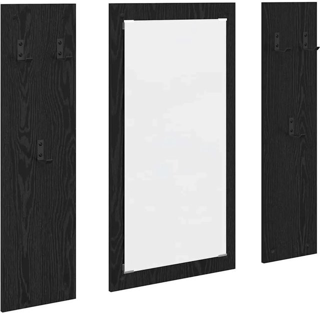 vidaXL Wandmontierter Nachttisch in Schwarz und Eichen-Optik, B/H/T: 96 x 90 x 1,5 cm - Bild 1