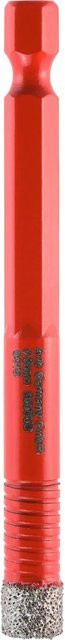 kwb Fliesenbohrer für 6-Kant Akkuschrauber in Rot, Durchmesser: 8 mm, Länge: 80 mm - Bild 1