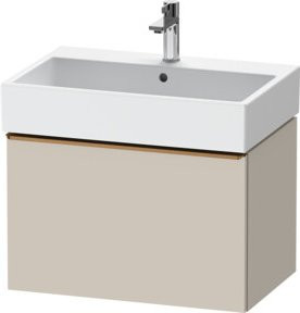 Duravit Waschtischunterschrank D-Neo, beige matt, wandhängend, B: 68,4 cm, T: 44,2 cm, H: 44,0 cm - Bild 1