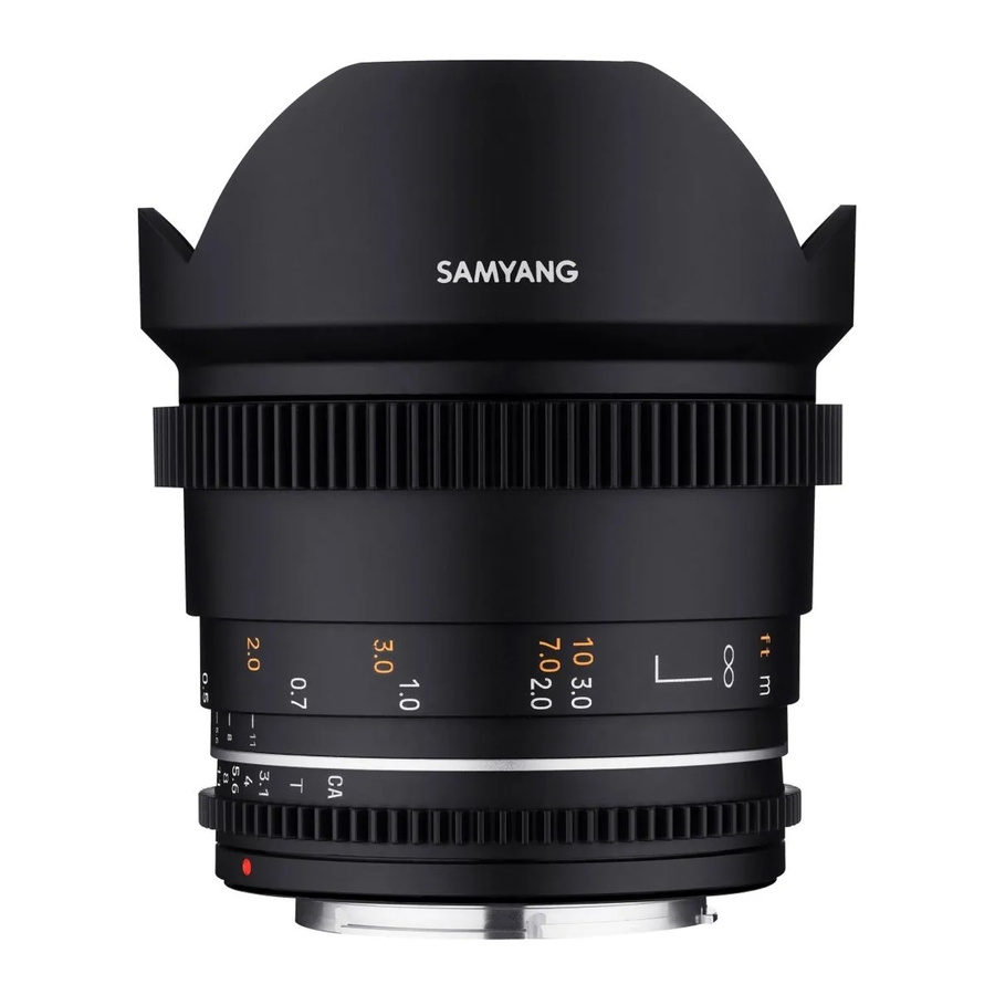Samyang Ultraweitwinkel Cine und Video Objektiv MF 14mm T3,1 VDSLR MK2 für Canon EF in Schwarz - Bild 2
