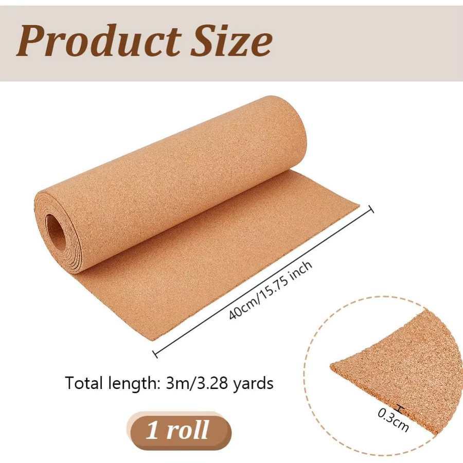 Korkrolle in Braun als Korktafel und Pinnwand, Dicke: 3 mm, Breite: 40 cm, Länge: 300 cm - Bild 2