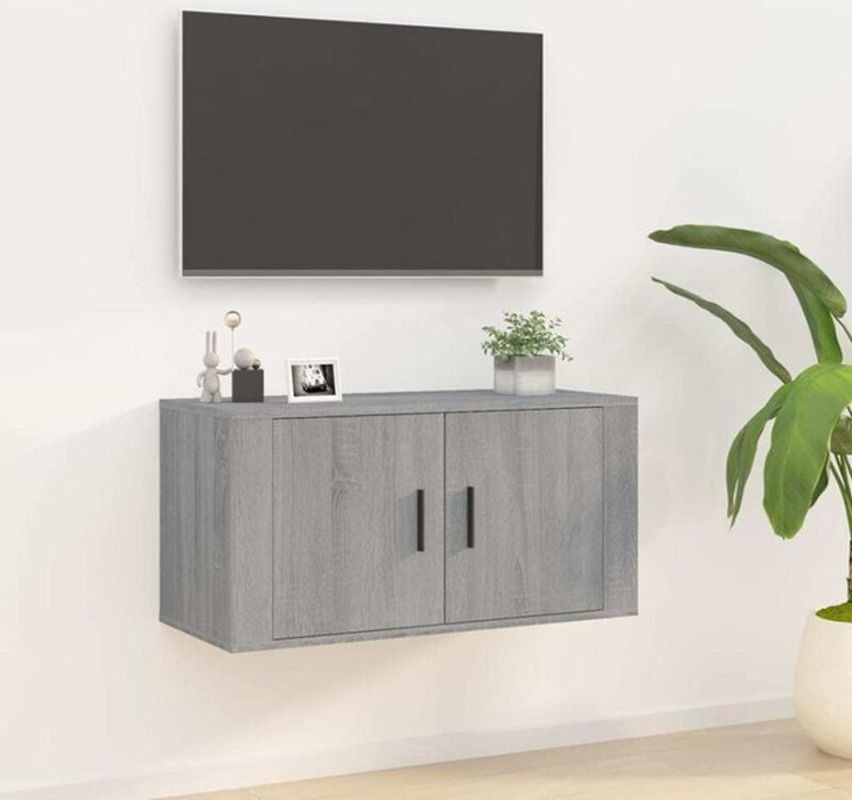 Vidaxl TV-Wandschrank in Grau Sonoma mit Drehtüren, Modernes Design, B/H/T: 80 x 34,5 x 40 cm - Bild 1