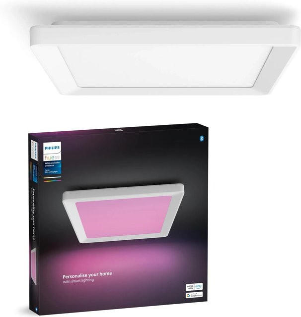 Philips Hue LED-Panel Tento White & Color Ambiance S, dimmbar, Weiß, B/T: 29,5 x 29,5 cm - Bild 1